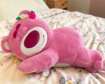 Peluche de Lotso Bear con aroma a fresa, peluche rosa suave y adorable, ideal como almohada. Regalo inspirado en Disney.