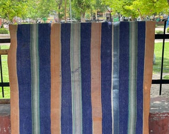 Vintage Kantha Quilt, Reversible Hand Stitched Indian Gudari, Boho Bed Cover