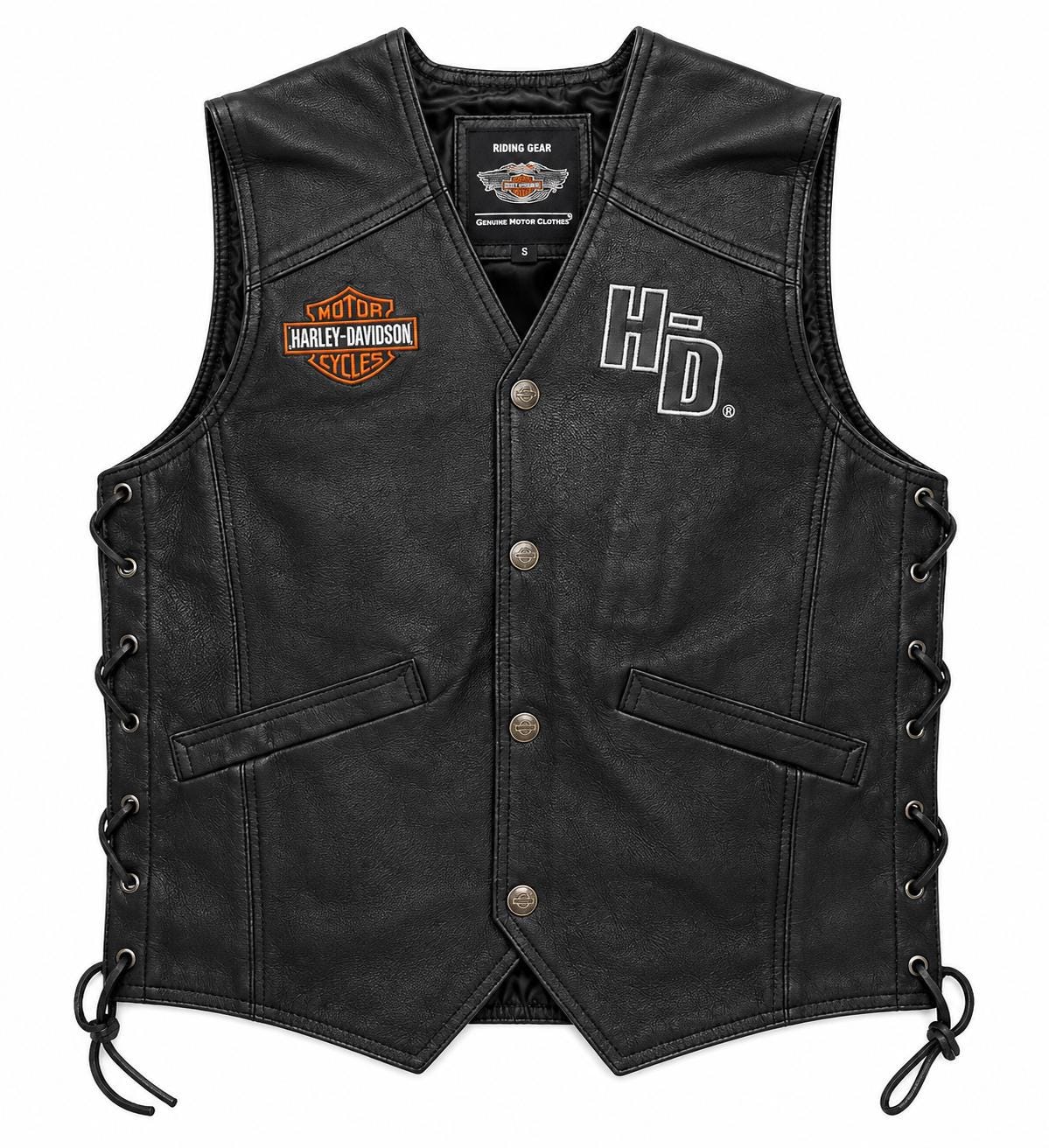 Mens harley logo vests - Etsy 日本