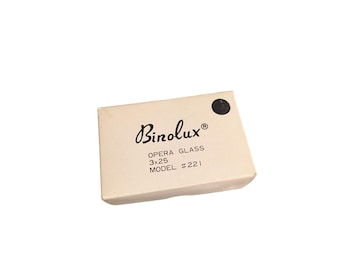 Binolux Opera Glass 3x25 モデル221 ブラックゴールド双眼鏡（箱とポーチ付き）