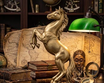 Europäische Harz Aufzucht Pferdestatue, Luxus Büro Schreibtisch Dekor, moderne Hengst Skulptur