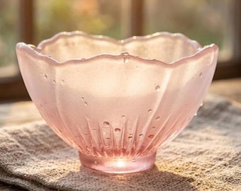 4-teiliges gefrostetes Sakura-Glas-Teetassen-Set, japanische Blumenblatt-Tassen, handgefertigtes Trinkgeschirr
