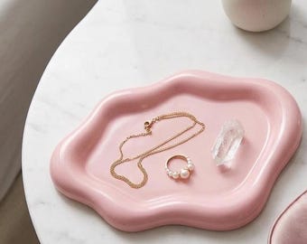 Kleine silberfarbene Wolke Schmucktablett, Ring Schale, Schmuck Tablett, Raum Dekor, Organizer Catchall