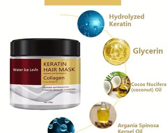Collagen Keratin Haarmaske Dual Oil Control Feuchtigkeitscreme Conditioner Weiche, glatte Frizz Beschädigte Reparatur Revitalisieren Haarpflege