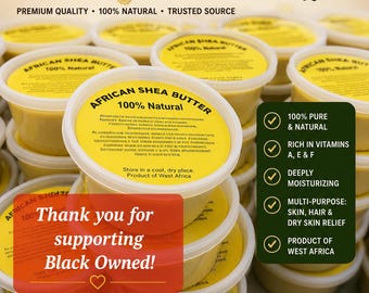 Raw African Shea Butter: 100% Pure, Unrefined, Virgin Moisturizer