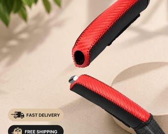 Funda universal para freno de mano de coche, de cuero sintético PU, antideslizante, para freno de estacionamiento. Accesorio para el interior del automóvil.