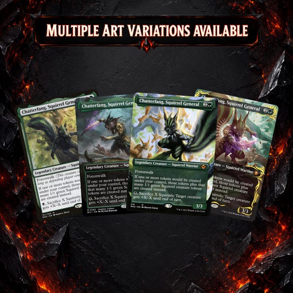 Chatterfang, Squirrel General Proxy Card | Custom Casual Playtest Card | craftforgedproxy