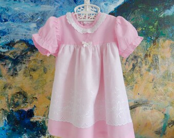 Crochet Baby Dress Pinafore Lacy Newborn Dress Infant Baby