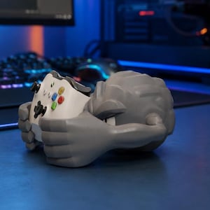 Geodude Xbox Controller Holder | Pokémon Inspired Gaming Stand | 3D Printed Gamer Desk Decor | Gift for Pokémon Fans | Xbox Controller Stand