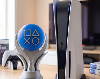 Trofeo Platino de PlayStation personalizado | Premio personalizado para gamers | Decoración para sala de juegos y frikis | Objeto de colección inspirado en PS | Regalo gamer para él