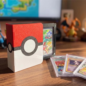 Pokemon Card Binder for Toploaders – Poké Book Magnetic Album, Sliding Pages | Custom Cover Styles | 6 or 12 Pages Storage Case | Poke Book