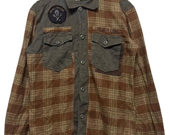 Avirex Ltd Flannel Hybrid Reconstruct Regal Shirt Size M