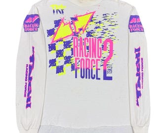 Camiseta de manga larga vintage de los años 90 de Rs Taichi Racing TPF Racing Force 2. Fabricada en Japón.