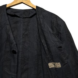 Vintage Y’s Yohji Yamamoto Striped Blue Indigo Shorts Sleeve Buttoned Jacket Size M image 7