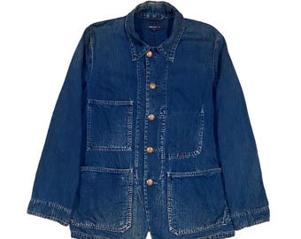 Vintage 45rpm Indigo Dyed Chore Jacket – Workers Style, Made in Japan Size 2