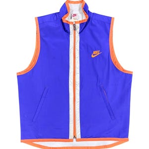 Vintage 90-tals Nike grå Tag Japan väst med dragkedja, flerfärgad storlek M