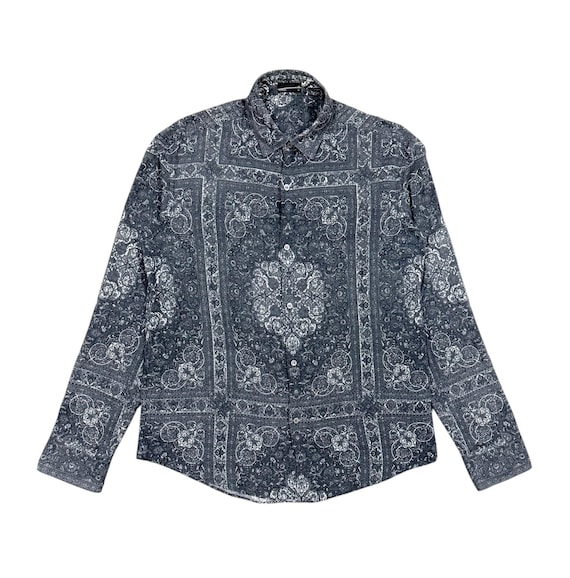 Lad Musician, Lad Musician All Over Print Paisley Button Ups Shirt Made In Japan Size 46