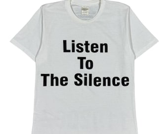 Number Nine White T-shirt Wording Listen To Silence Size 3