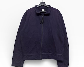 Vintage SS2000 C.P Company Navy Blue Zipper Sweatshirt Jacket Made In Italy M
