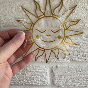Sun shaped sun catcher |Window Sticker | Rainbow Maker | Sun catcher for Window | Film Prism Cling Decal Decoration for home | Light Catcher