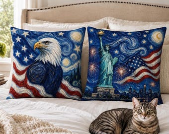 Almofada decorativa comemorativa do 250º aniversário dos EUA, pintura a óleo, decoração para casa, presente para o 4 de julho nos EUA.