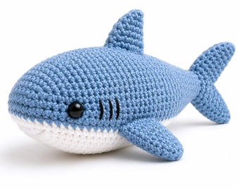 Crochet Shark Amigurumi Pattern | Beginner Plush Toy PDF (Instant Download)