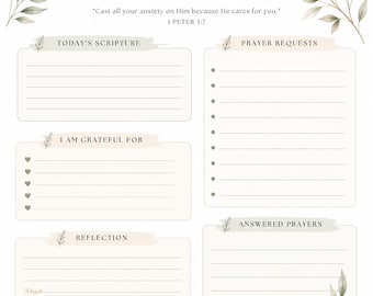 Daily Prayer Journal Page