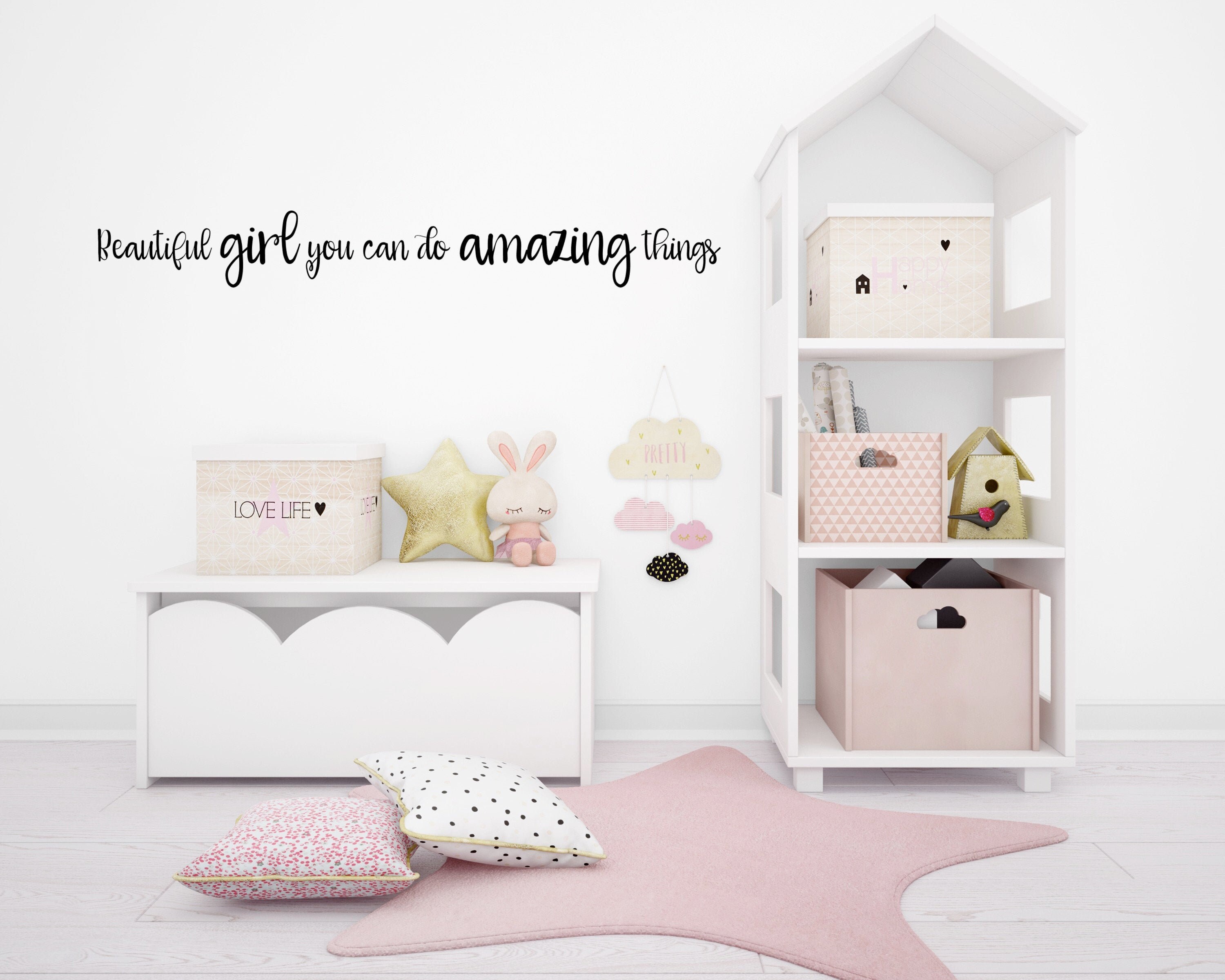 BEAUTIFUL GIRL YOU CAN DO AMAZING THINGS Vinyl Wall Decal Decor Sticker BEAUTIFUL GIRL YOU CAN DO AMAZING THINGS Vinyl Wall Decal Decor Sticker