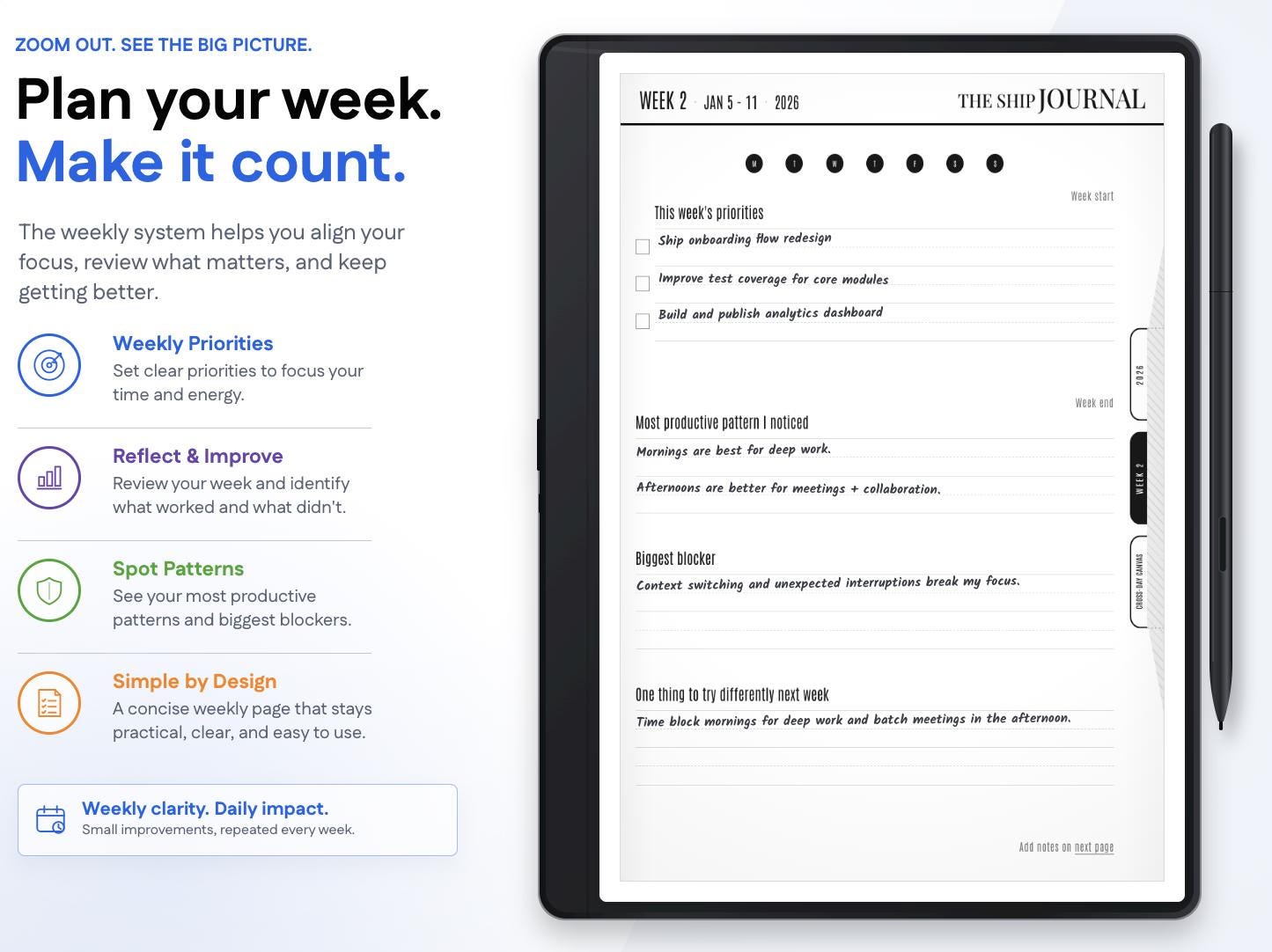 The Ship Journal | 2026 Developer Planner PDF for Kindle Scribe & iPad ...