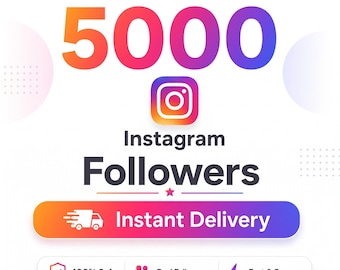 5000 obserwujących na Instagramie | Prawdziwy wzrost na Instagramie | Natychmiastowa dostawa | Hasło nie jest wymagane