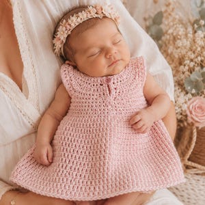 Crochet Baby Dress Pattern PDF Newborn Baby Girl Dress Pattern Easy Infant Dress Crochet Pattern Baby Shower Gift PDF DIY Pattern Beginner