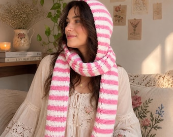 Crochet Hooded Scarf Pattern PDF Hood Scarf Crochet Pattern Balaclava Scarf Pattern Winter Hood Crochet Pattern Easy Beginner Crochet PDF