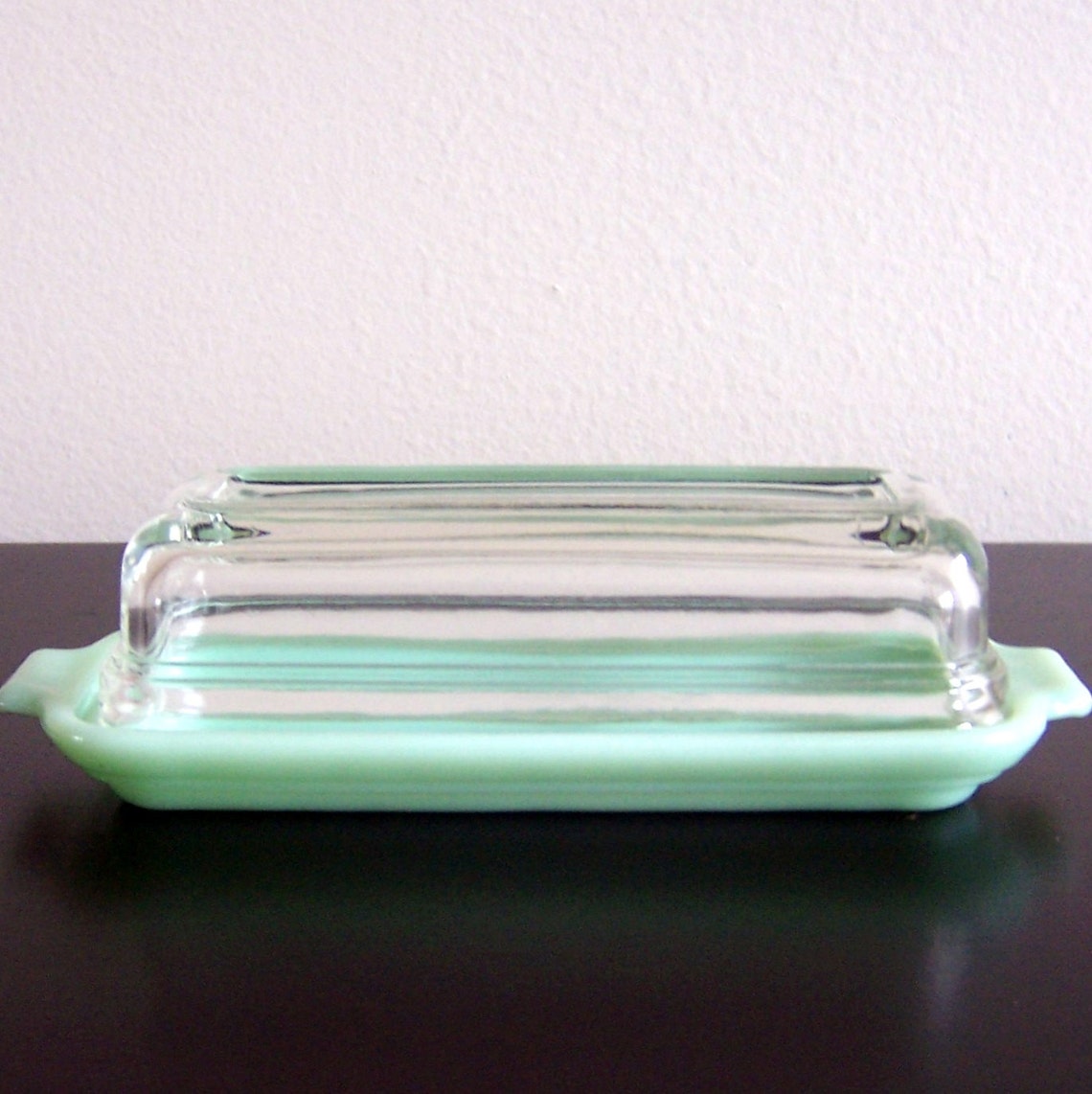Vintage Fire King Jadeite Covered Butter Dish Etsy