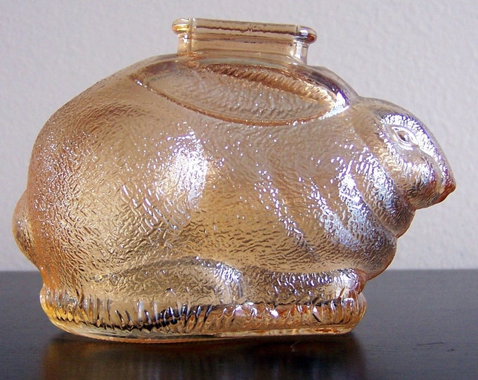 Marigold Carnival Glass Bunny Rabbit Bank - Etsy