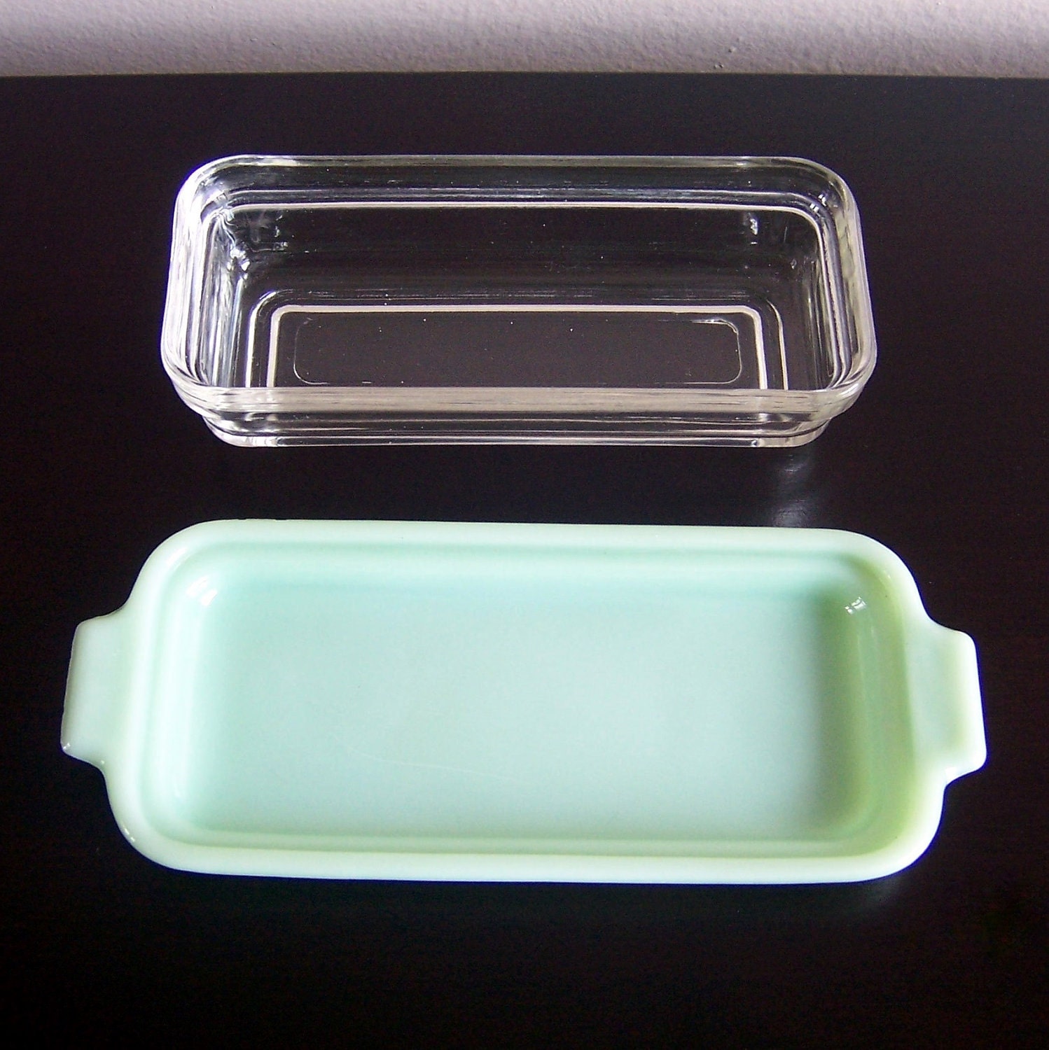 Vintage Fire King Jadeite Covered Butter Dish Etsy
