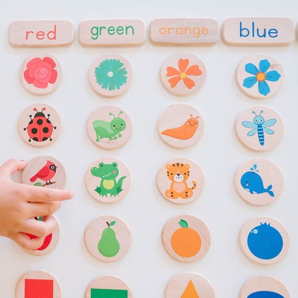 Matching Games Preschool Colorful Sorting Tile Game For Kids - Educational Learning Toy for Homeschool