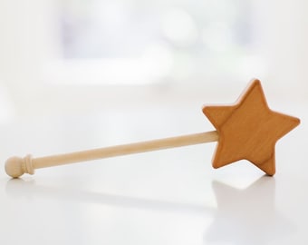 Houten toverstaf ster - Fairy Princess FairyTale - Fantasiespel Waldorf Toy