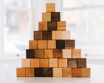 real wood toys wooden block set