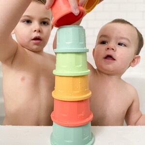 Stacking cups for baby and montessori play image 6