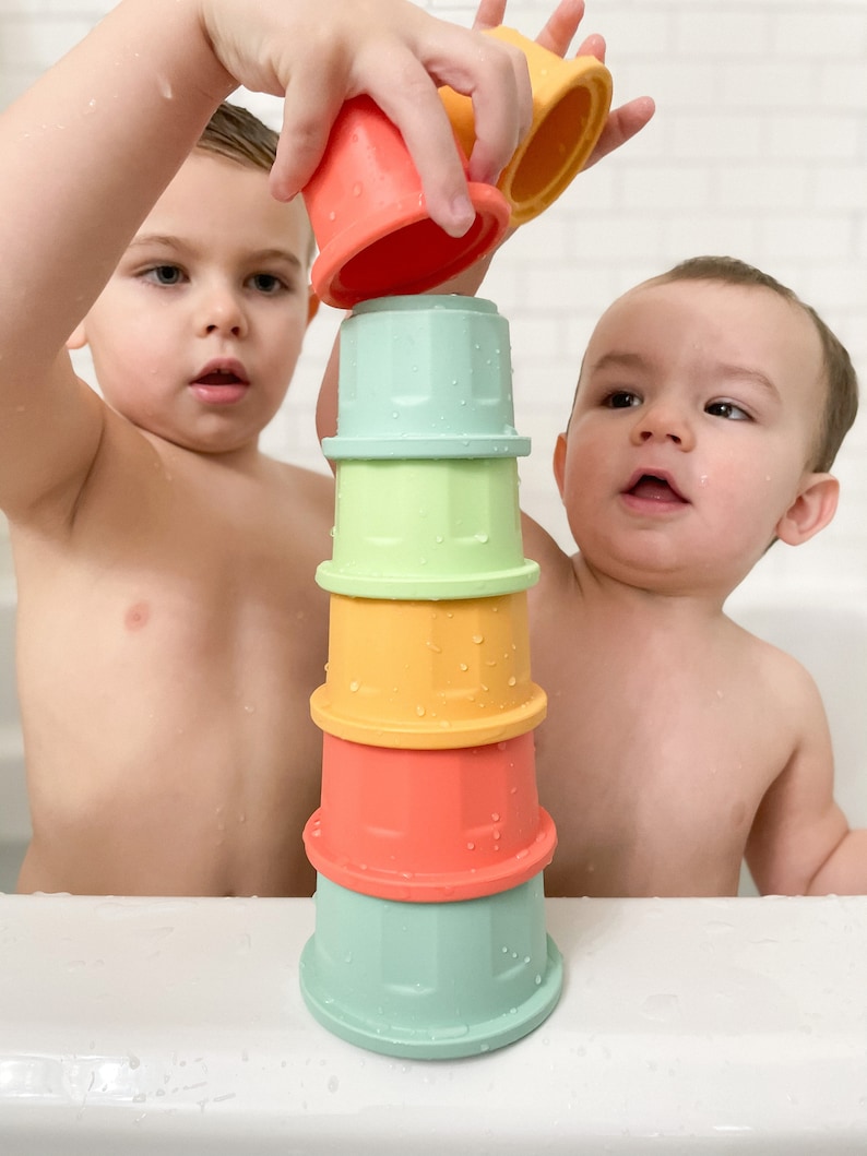 Stacking cups for baby and montessori play image 6