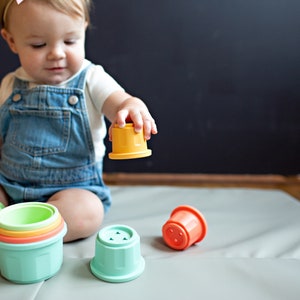 Stacking cups for baby and montessori play image 2