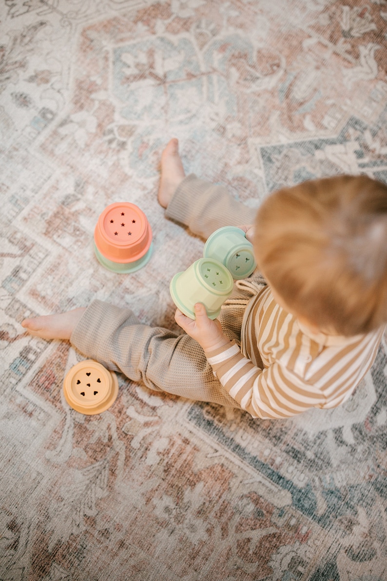 Stacking cups for baby and montessori play image 3