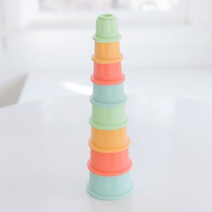 Stacking cups for baby and montessori play image 4