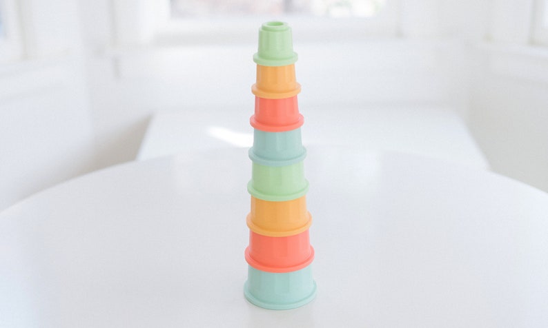 Stacking cups for baby and montessori play image 4