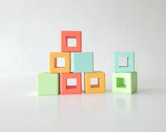 Bannor Silicone Blocks - Building Blocks - blocks for preschool and toddlers