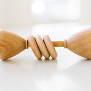 Natural Wood Baby Rattle: Classic Montessori Toy