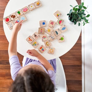 Wooden Alphabet Flash Cards: Montessori ABC Learning Toy image 6
