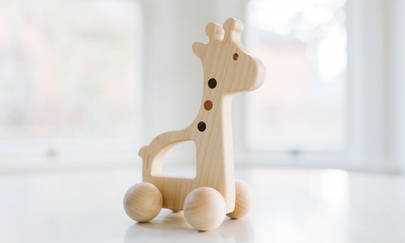 wooden giraffe toy