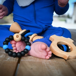 Thin Blue Line Gift Box - Natural Baby Toy, Customizable - Sheriff Law Enforcement Officer LEO