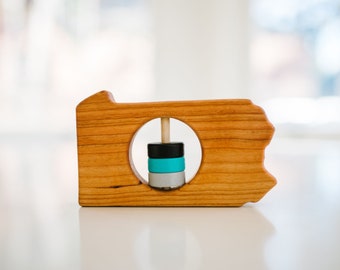 Pennsylvania State Baby Rattle™ - Modern Wooden Baby Toy - Organic and Natural